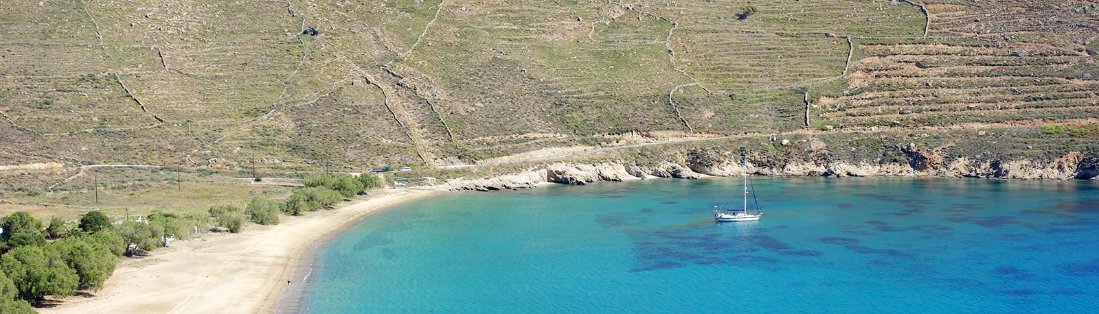 La spiaggia di Megalo Livadi a Serifos